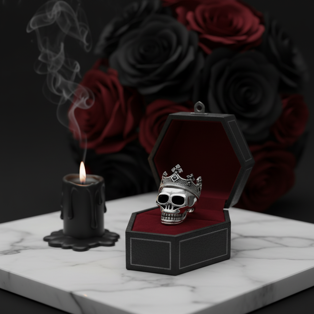 Crown Skull King Rebel Charm Series-Black Diamonds New York
