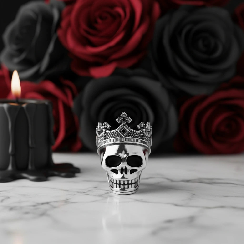 Crown Skull King Rebel Charm Series-Black Diamonds New York