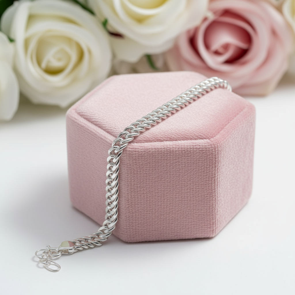 Cuban Link Chain Adjustable Bracelet-Black Diamonds New York