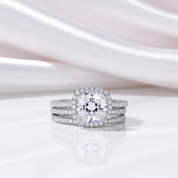 Cushion Cut Halo Diamond Option Engagement Ring-Black Diamonds New York
