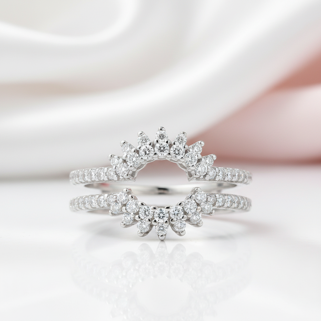 Dainty Sunflower Diamond Option Ring Enhancer-Black Diamonds New York
