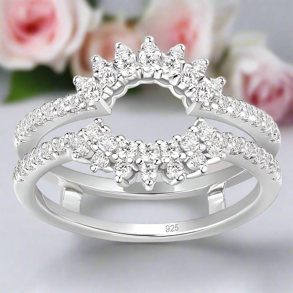 Dainty Sunflower Diamond Ring Enhancer-Black Diamonds New York