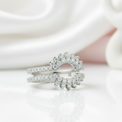 Dainty Sunflower Diamond Ring Enhancer-Black Diamonds New York