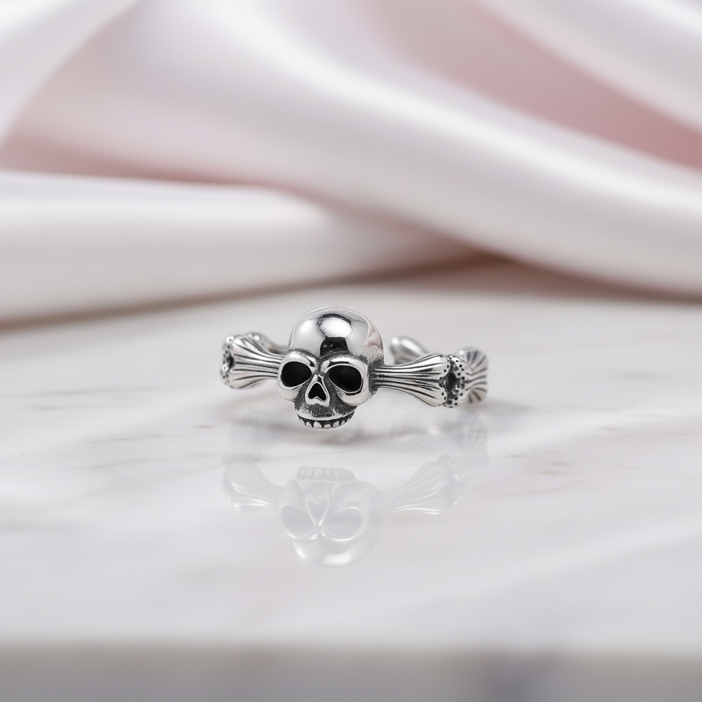 Dark Skull Punk Bracelet-Black Diamonds New York