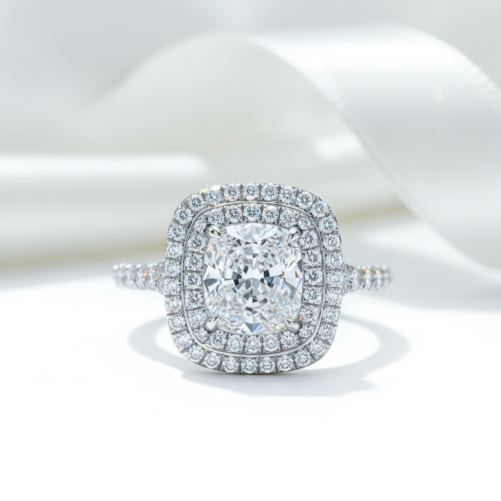 Dazzling Cushion Cut Diamond Option Ring-Black Diamonds New York