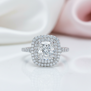 Dazzling Cushion Cut Diamond Option Ring-Black Diamonds New York