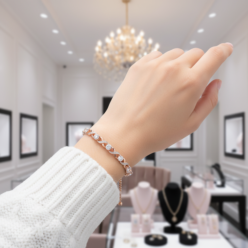 Diamond Option Adjustable Bolo Bracelet-Black Diamonds New York
