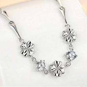 Diamond Four-leaf Clover Romantic Bracelet-Black Diamonds New York