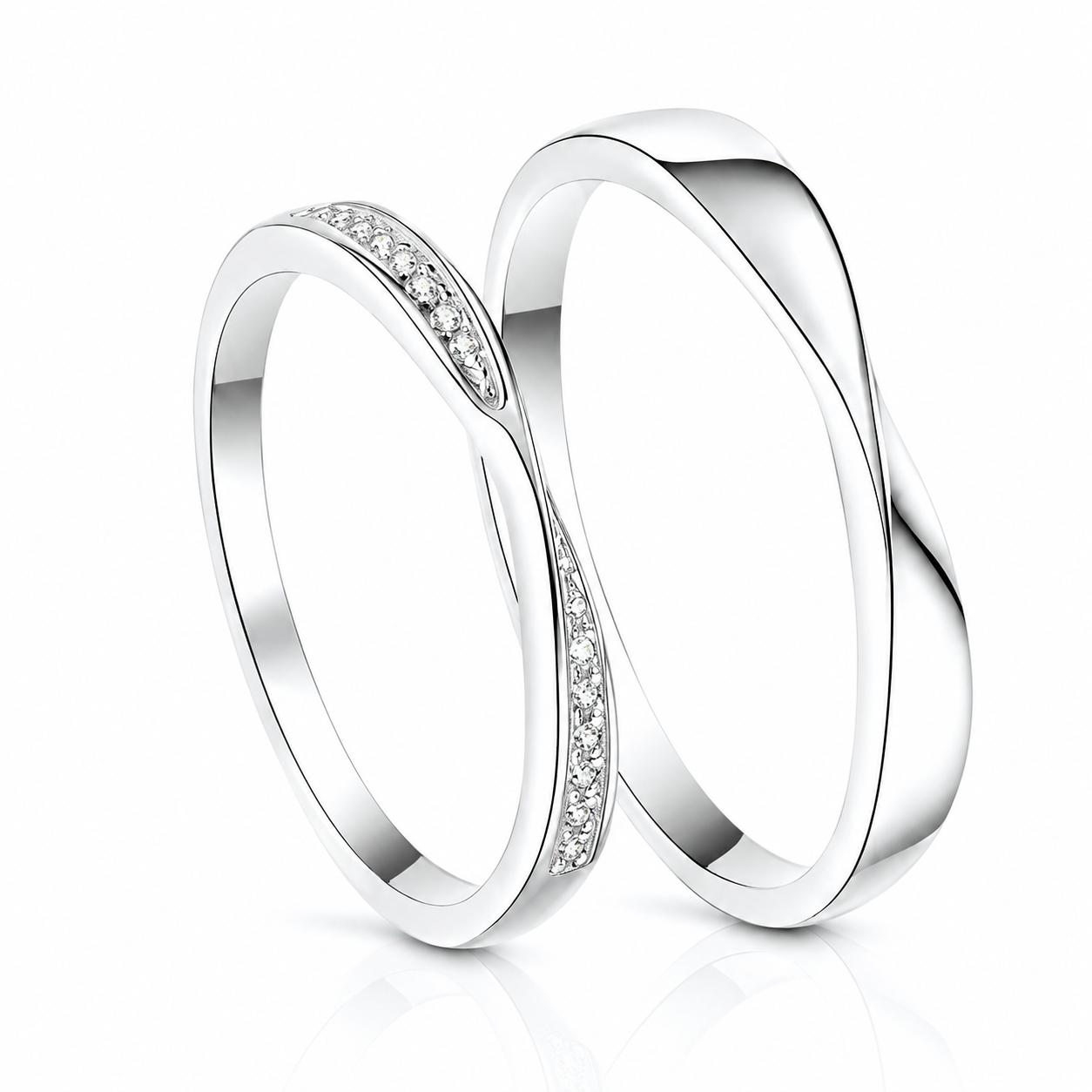 Diamond Option Couple Wedding Band-Black Diamonds New York
