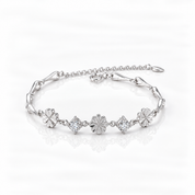 Diamond Option Four-leaf Clover Romantic Bracelet-Black Diamonds New York