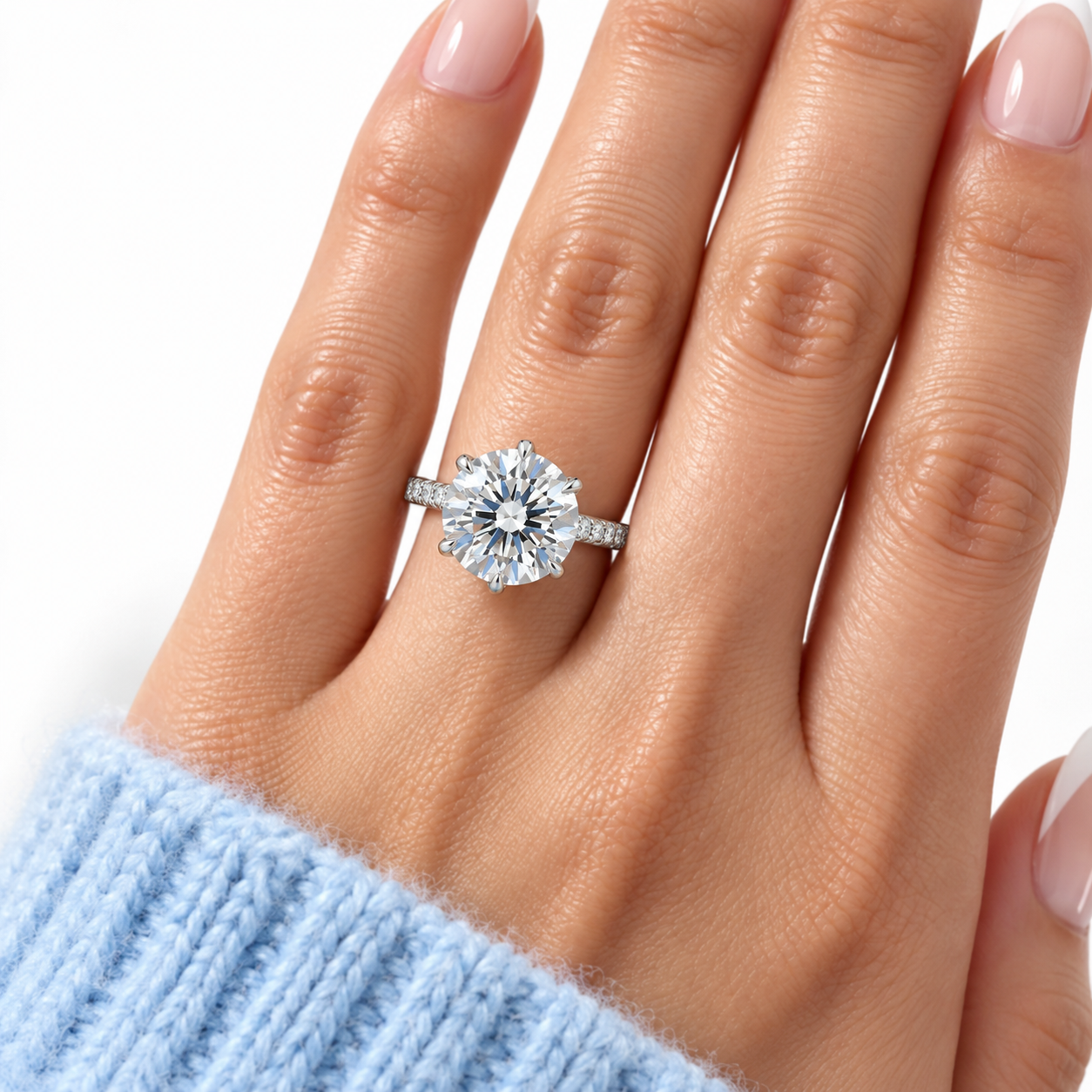 5.0 Ct Diamond Option Classic Engagement Ring-Black Diamonds New York