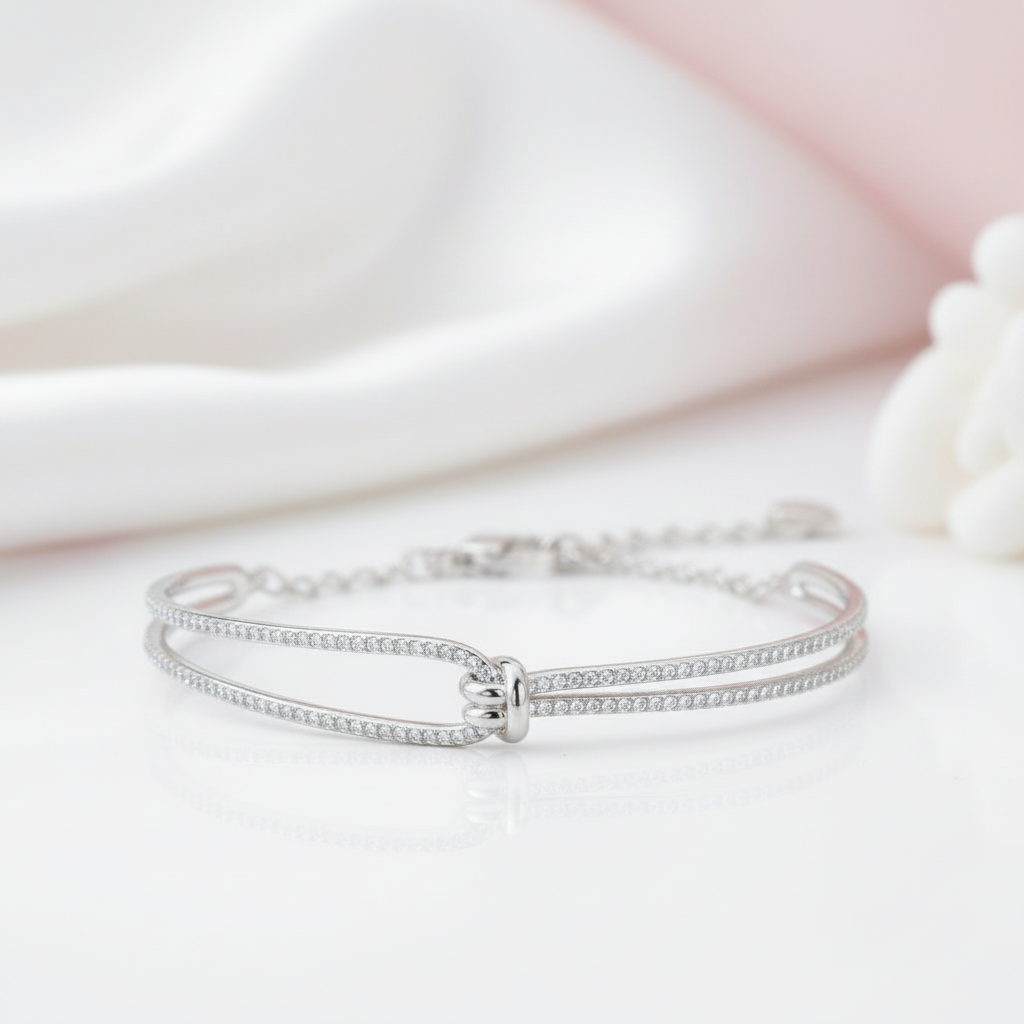 Diamond Special Design Knot Shape Bracelet-Black Diamonds New York