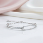 Diamond Special Design Knot Shape Bracelet-Black Diamonds New York