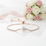 Diamond Option Sun-shaped Fashionable Simple Bracelet-Black Diamonds New York