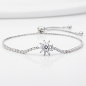 Diamond Option Sun-shaped Fashionable Simple Bracelet-Black Diamonds New York