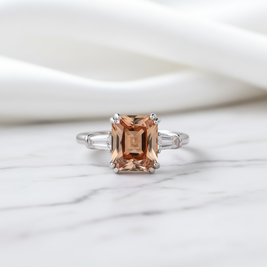 Diaspore Gemstone Color Change Ring-Black Diamonds New York