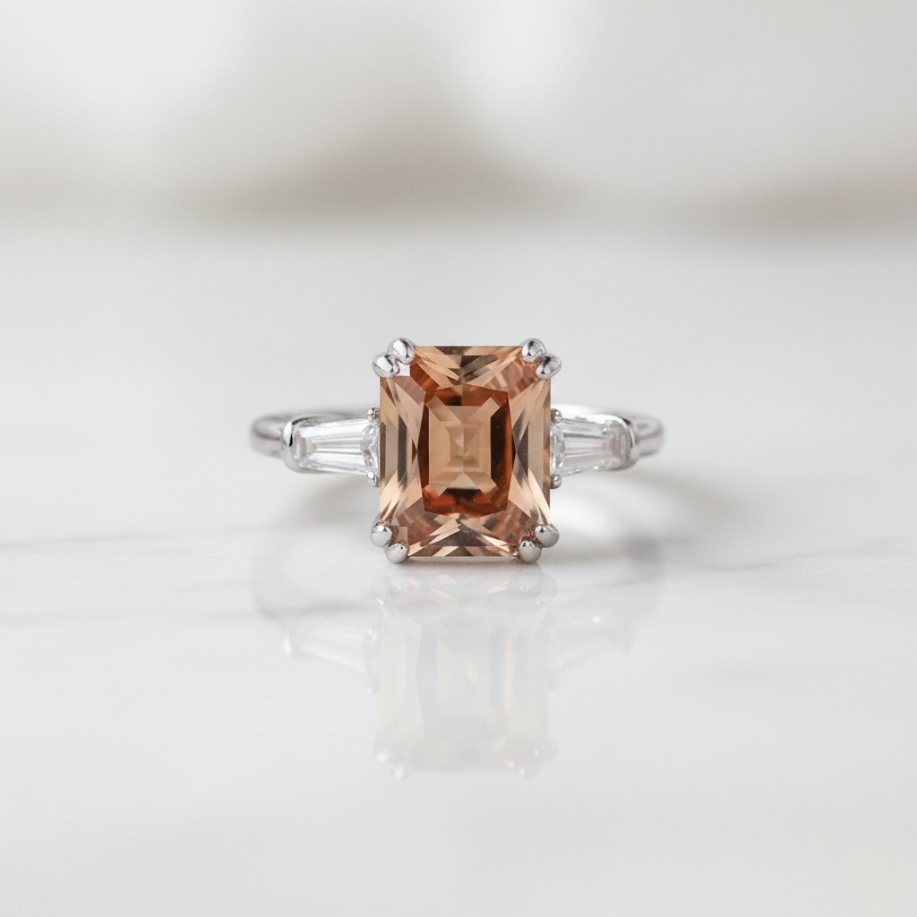 Diaspore Gemstone Color Change Ring-Black Diamonds New York