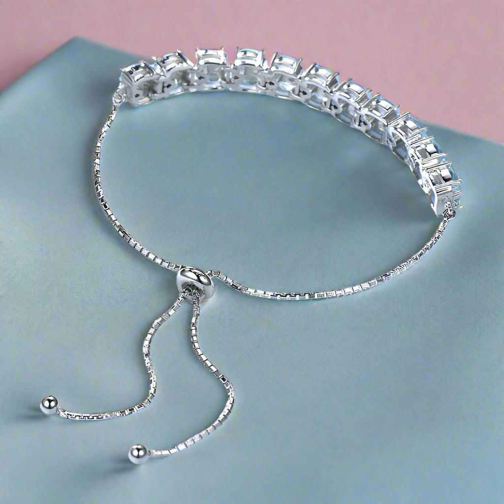 Double Layer Oval Cut Bracelet In Sterling Silver-Black Diamonds New York