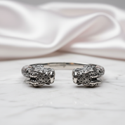 Dragon Head Punk Vintage Cuff Bracelet-Black Diamonds New York