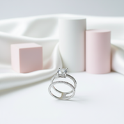 Elegant 1.25 Ct Round Cut Diamond Engagement Ring-Black Diamonds New York