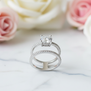 Elegant 1.25 Ct Round Cut Diamond Engagement Ring-Black Diamonds New York