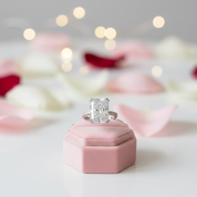 Elegant 3.0ct Radiant Cut Lab Grown Diamond Engagement Ring-Black Diamonds New York