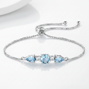 Elegant Azure Round & Pear Cut Bracelet-Black Diamonds New York