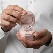 Elegant Bow-knot Design Engagement Ring-Black Diamonds New York