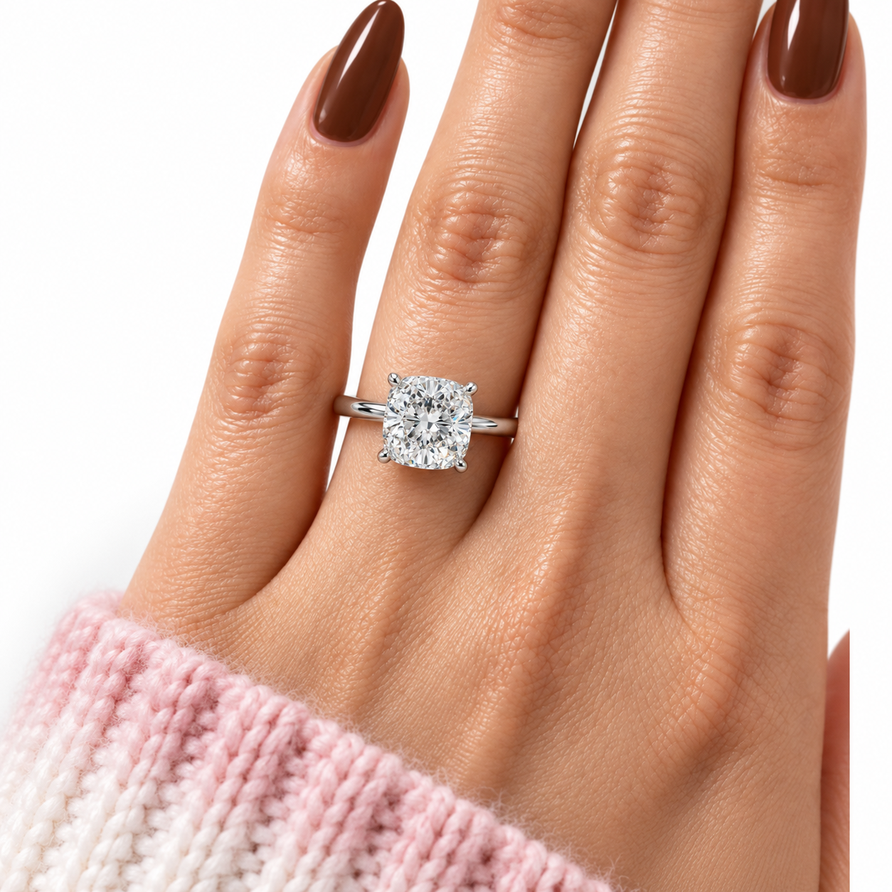2.5ct Princess Cut Diamond Option Engagement Ring-Black Diamonds New York