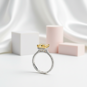 2.5ct Emerald Cut Yellow Diamond Engagement Ring-Black Diamonds New York