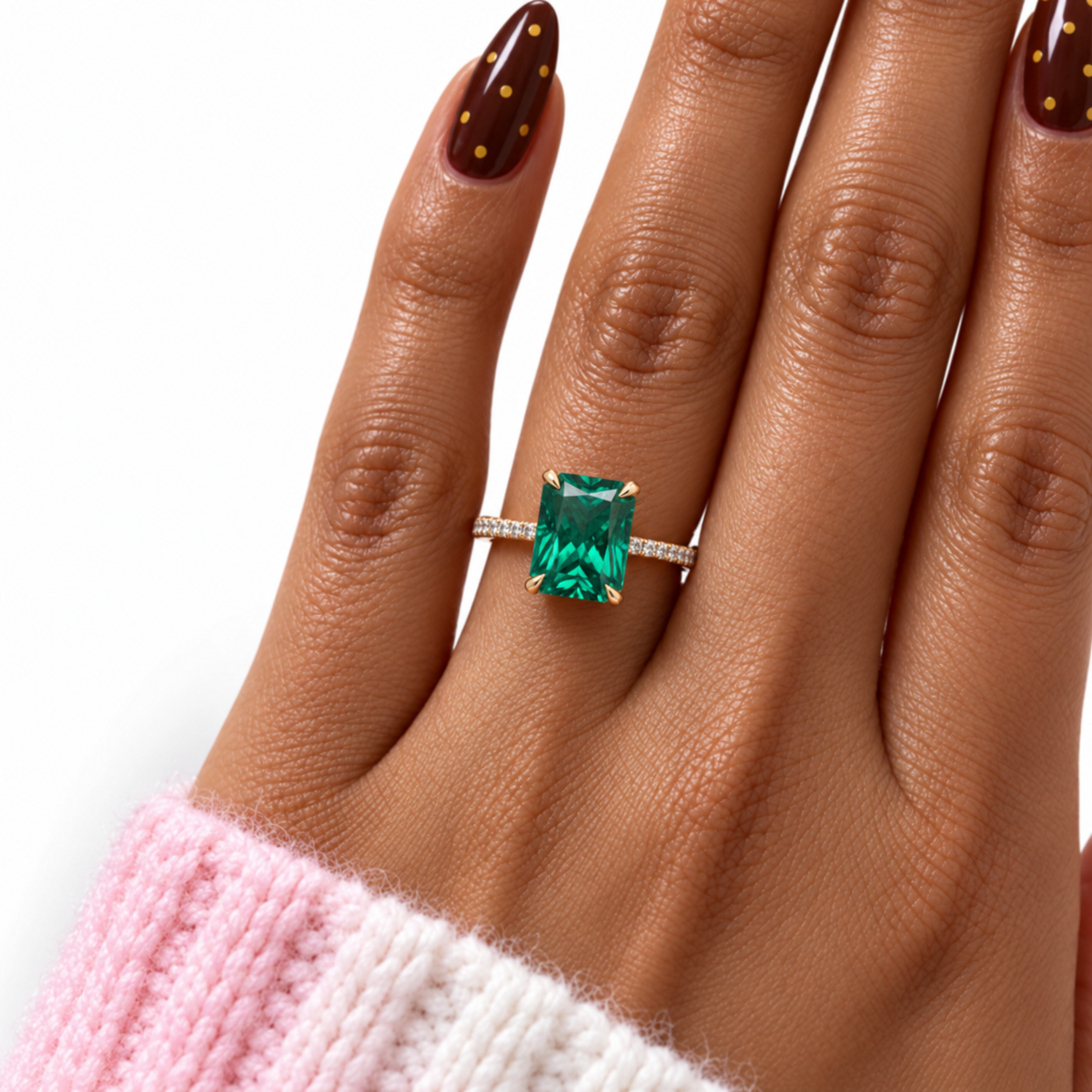 5.0ct Paraiba Tourmaline Radiant Cut Engagement Ring-Black Diamonds New York