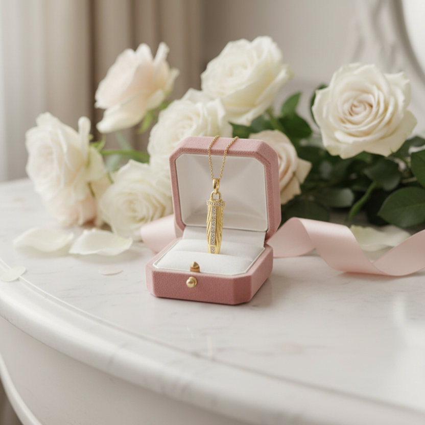 Empire Amulet With Pave Diamond Necklace-Black Diamonds New York