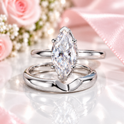Eternal Marquise Diamond Option Bridal Ring Set-Black Diamonds New York