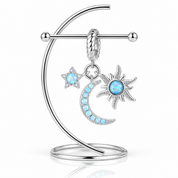 Eternal Sisterhood Blue Hanging Charm Beads-Black Diamonds New York