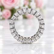 Eternity Emerald Cut Diamond Option Women's Wedding Band-Black Diamonds New York