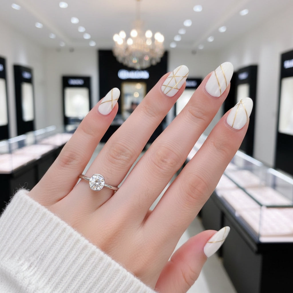 Exquisite 1.0 Ct Diamond Option Half Bezel Solitaire Engagement Ring-Black Diamonds New York