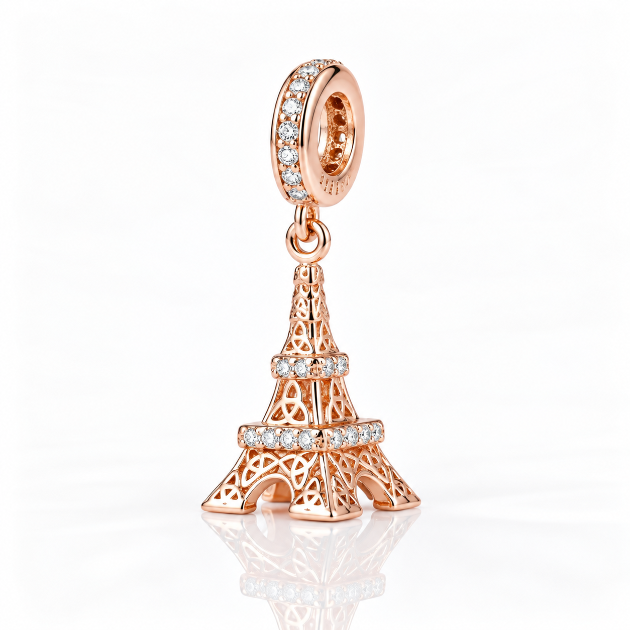 Exquisite Rose Gold Charm & Pendant with Diamond Option-Black Diamonds New York
