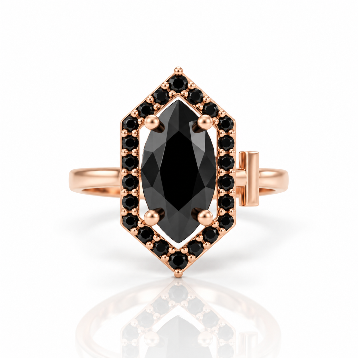 Fate- 1 Carat Black Diamond Option Victorian Gothic Ring-Black Diamonds New York