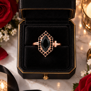 Fate- 1 Carat Black Diamond Option Victorian Gothic Ring-Black Diamonds New York