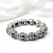 Fleur-de-lis Lily & Skull Punk Bead-Black Diamonds New York