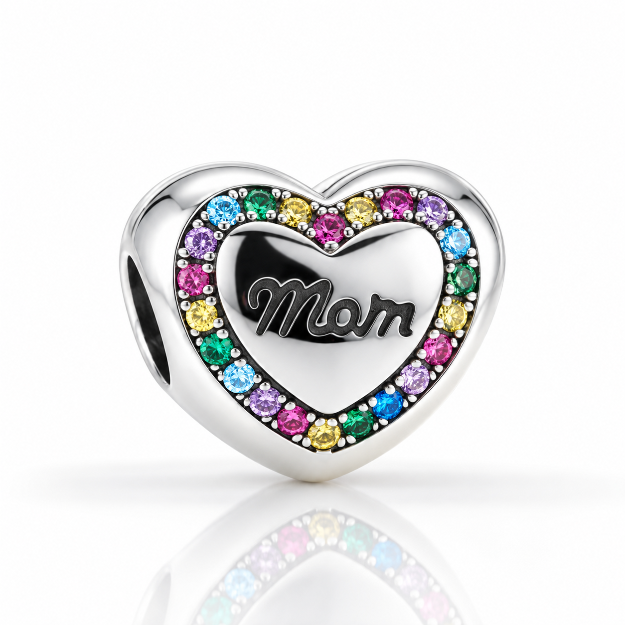 Flower Bug & Heart-Shaped Charm Beads Series-Black Diamonds New York