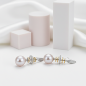 Freshwater Pearl Hook Drop Earrings-Black Diamonds New York