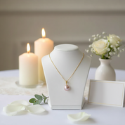 Freshwater Waterdrop Pearl Pendant Necklace-Black Diamonds New York