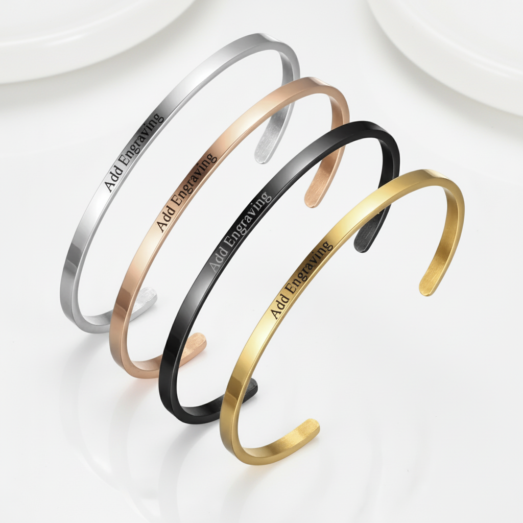 Friendship Cuff Bracelet-Black Diamonds New York