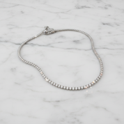 2mm Round Diamond Option Adjustable Tennis Necklace-Black Diamonds New York