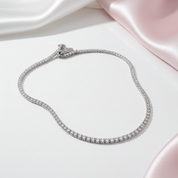 2mm Round Diamond Option Adjustable Tennis Necklace-Black Diamonds New York