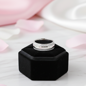 Full Eternity Men's Wedding Band Ring with Diamond-Black Diamonds New York