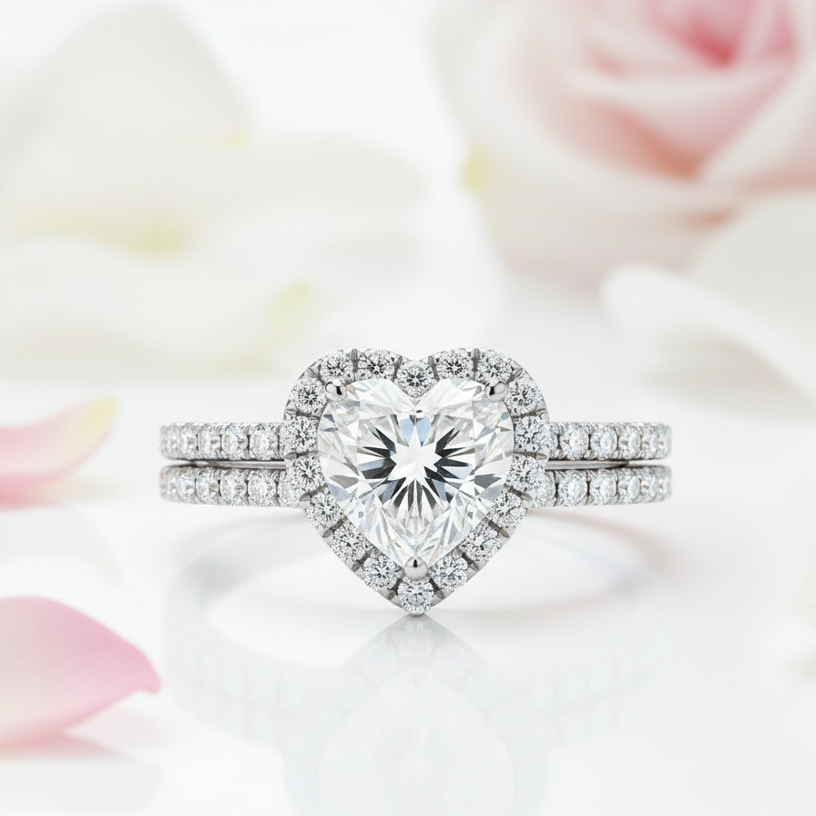 1ct Heart Cut Diamond Ring-Black Diamonds New York