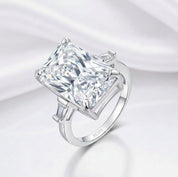 VIP Custom order - 8.5 Ct Radiant-Cut Clear Moissanite Ring