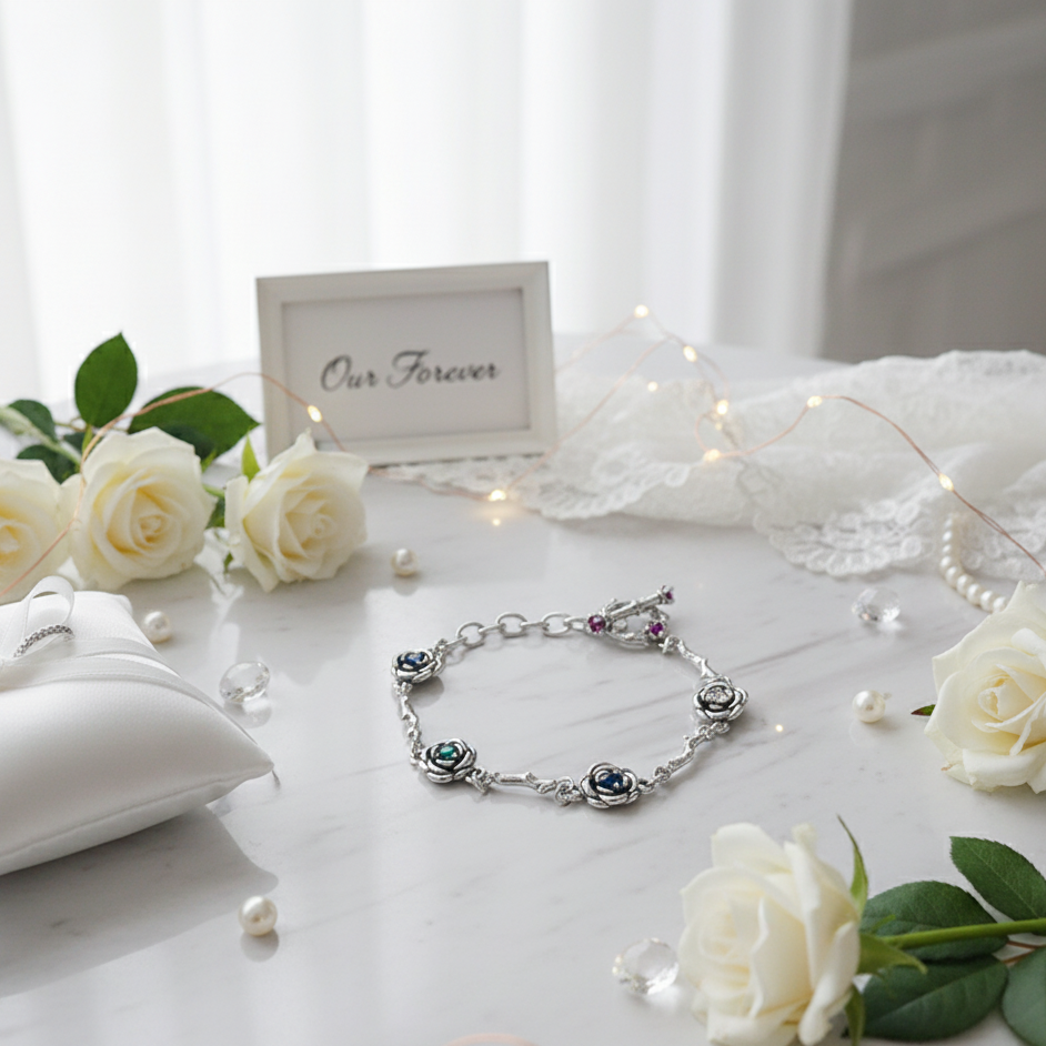 Roses and Thorns Buckle Bracelet-Black Diamonds New York
